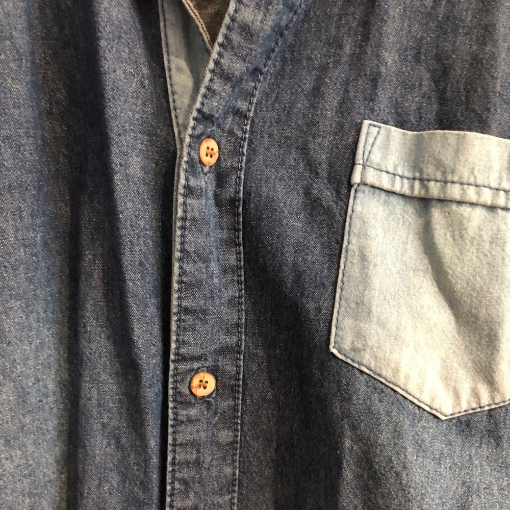 Euc - Pull & Bear Jean Button Down - image 4